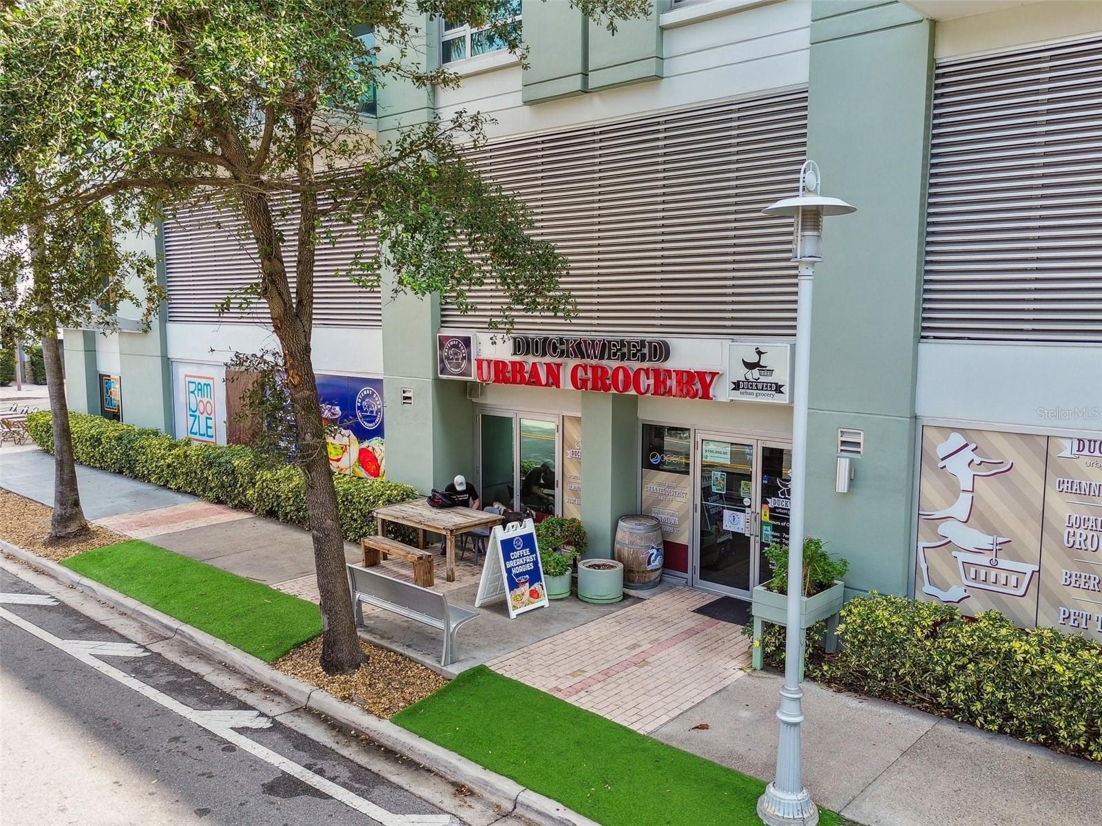 Neighborhood grocery store conveniently located downstairs on the first floor.