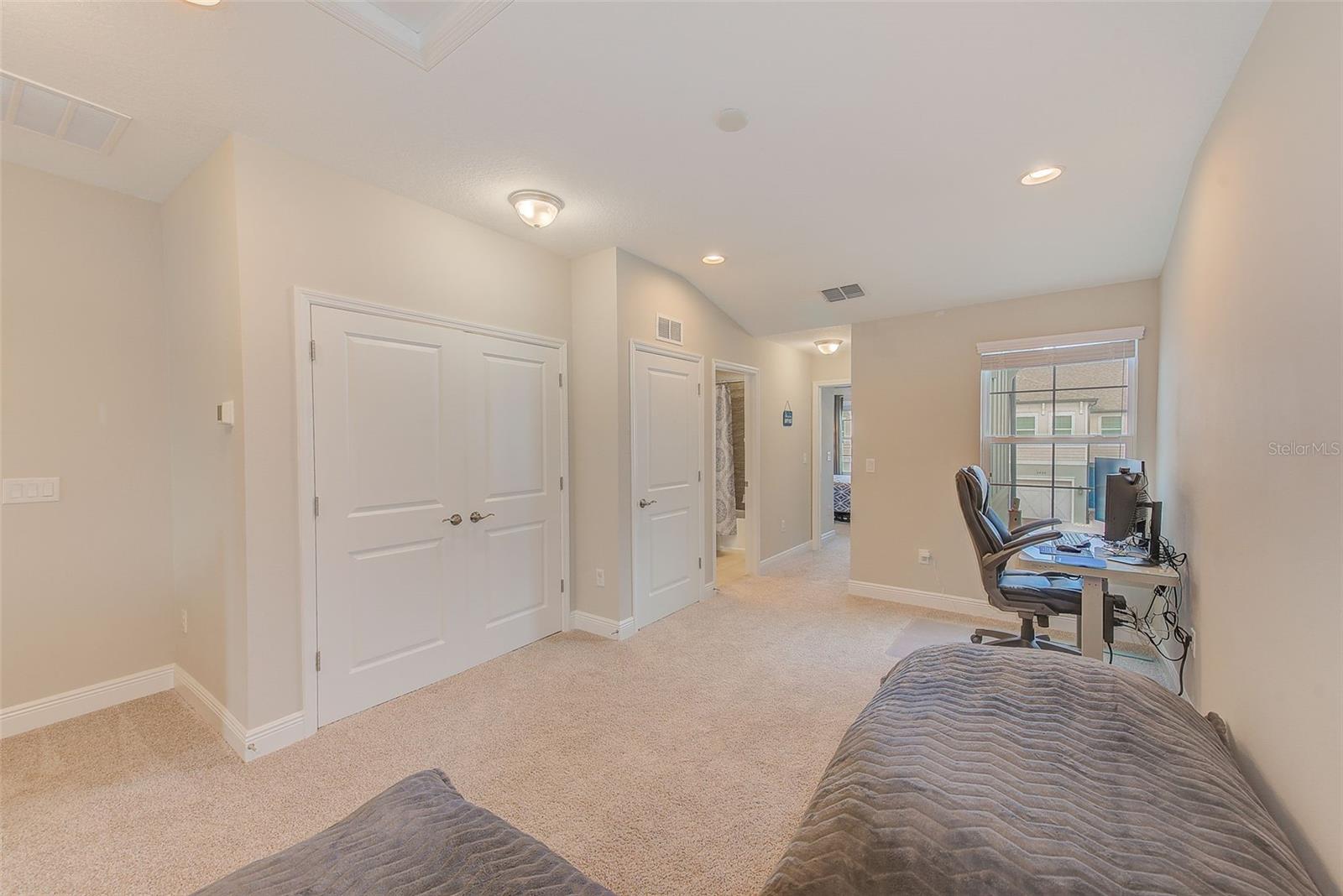 Upstairs loft with Laundry Closet