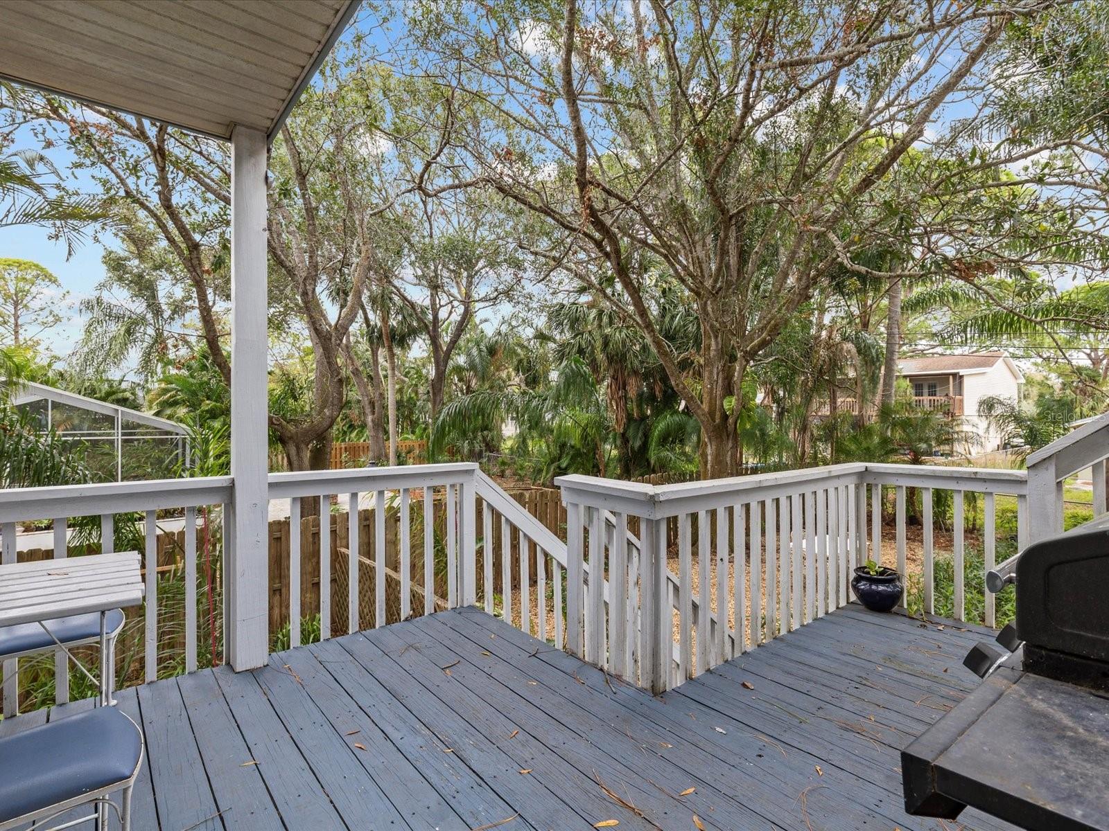 First floor back deck off the bedroom