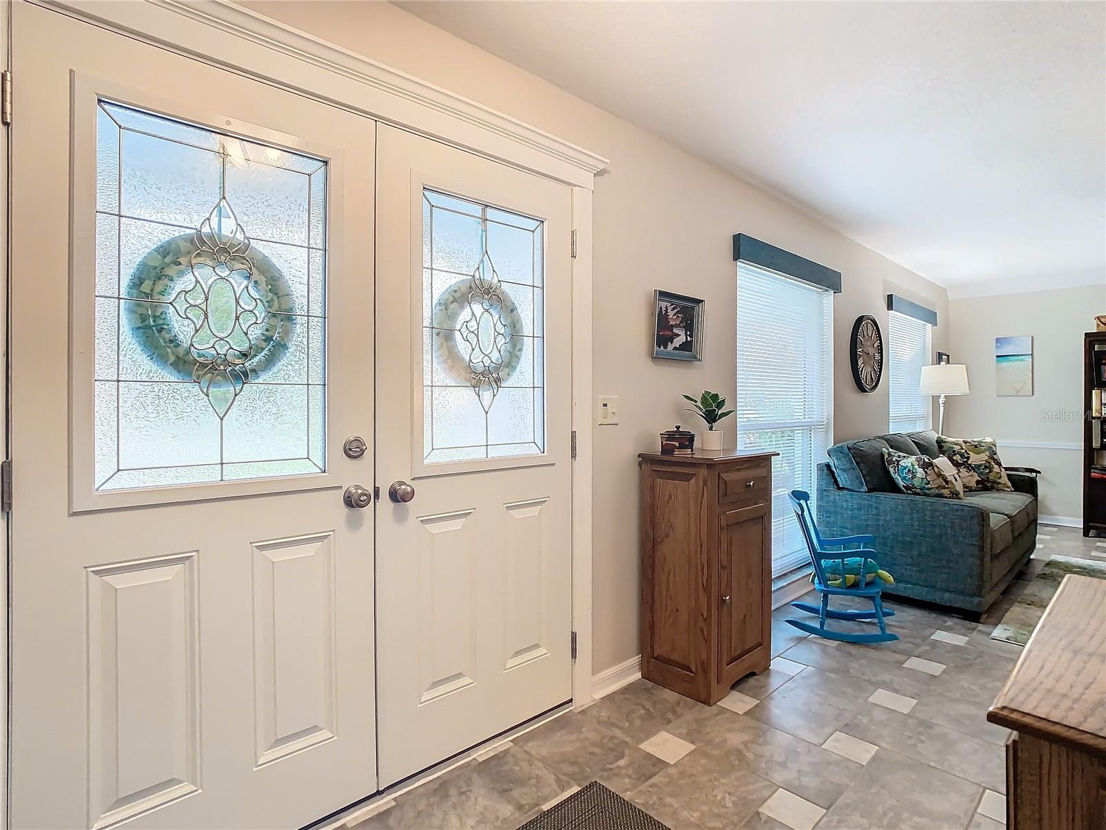 Foyer and living room