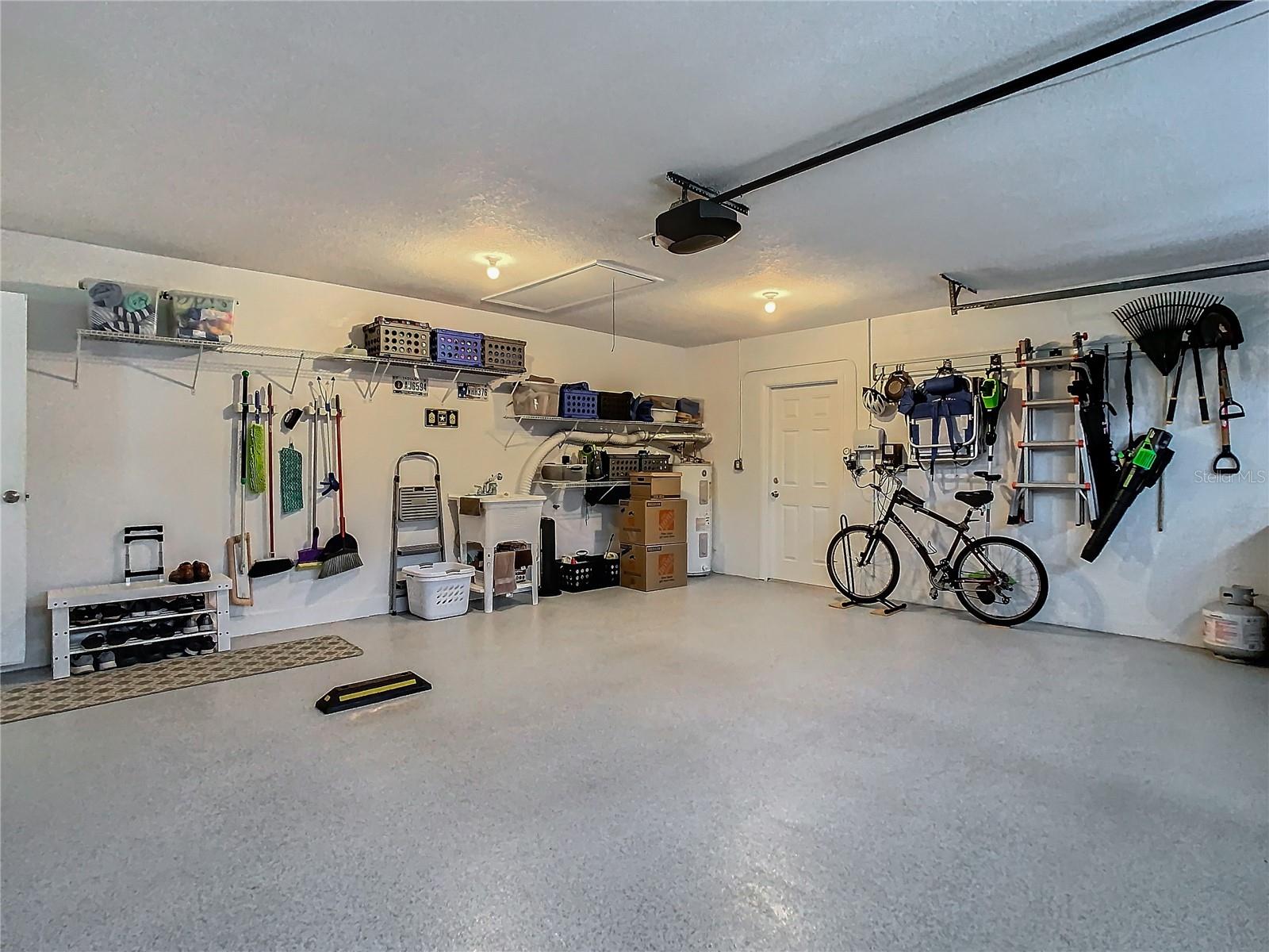 Epoxy flooring in garage