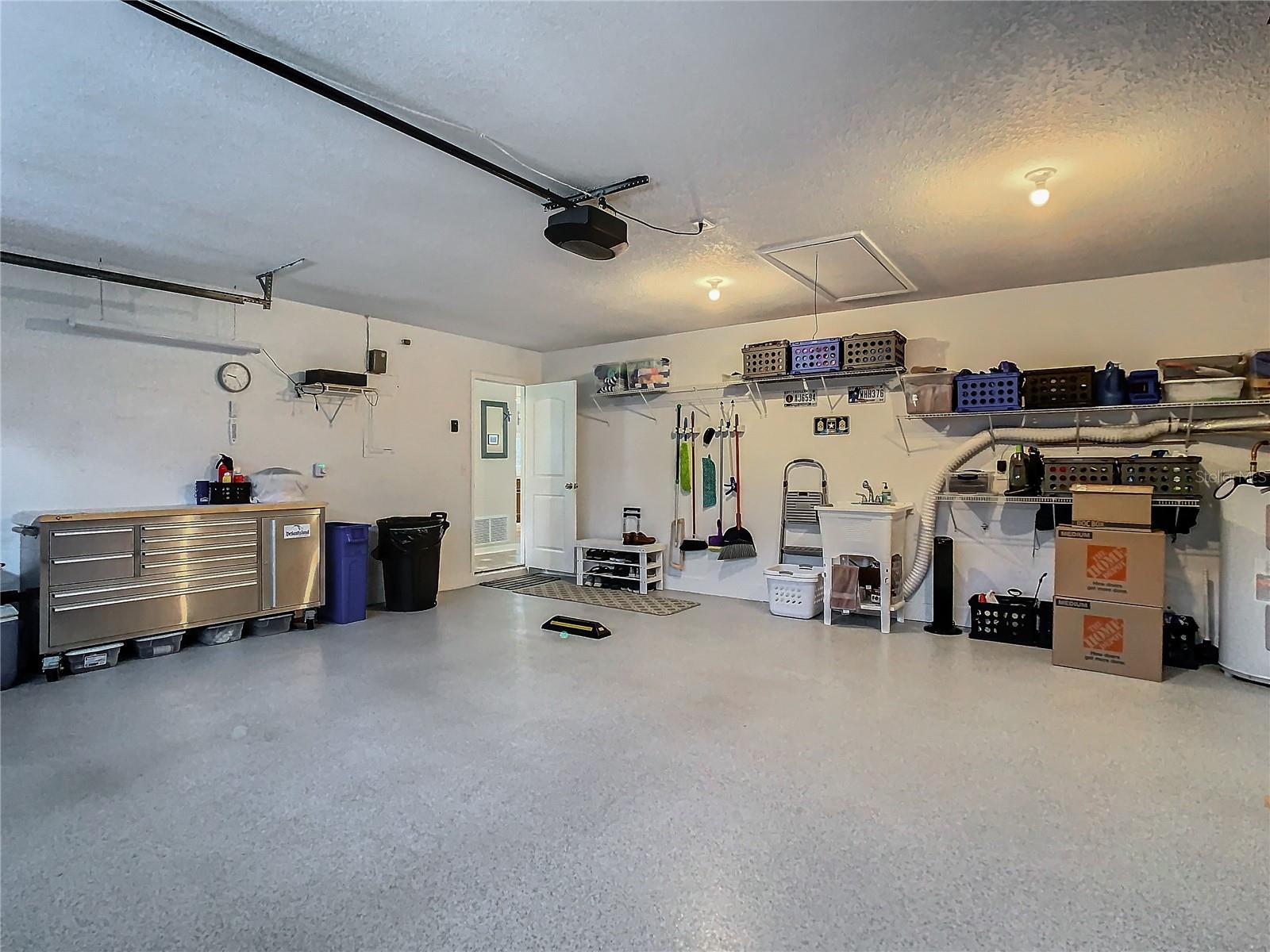 Epoxy flooring in garage