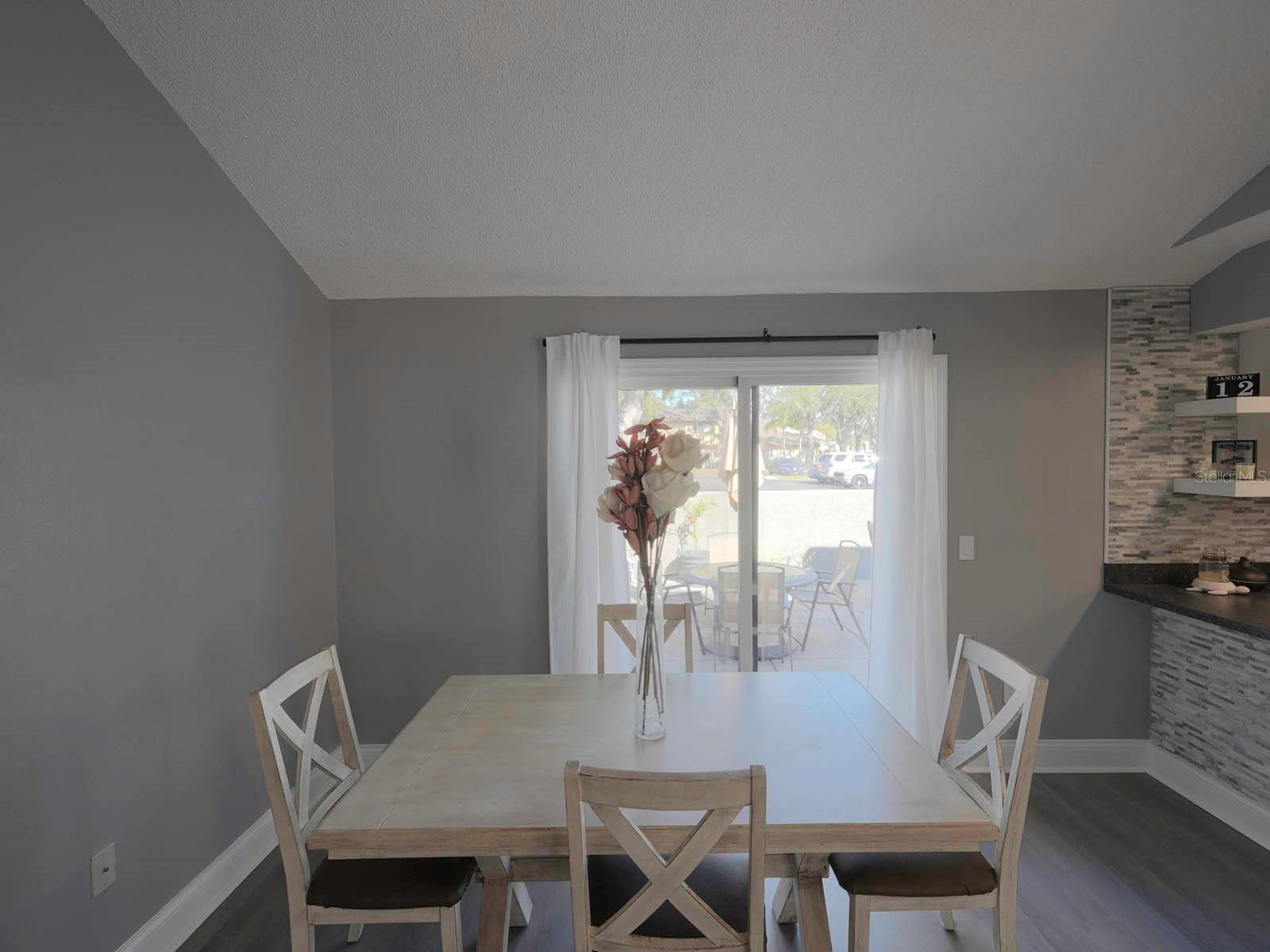 Dining Room Leadig to Private Front Patio