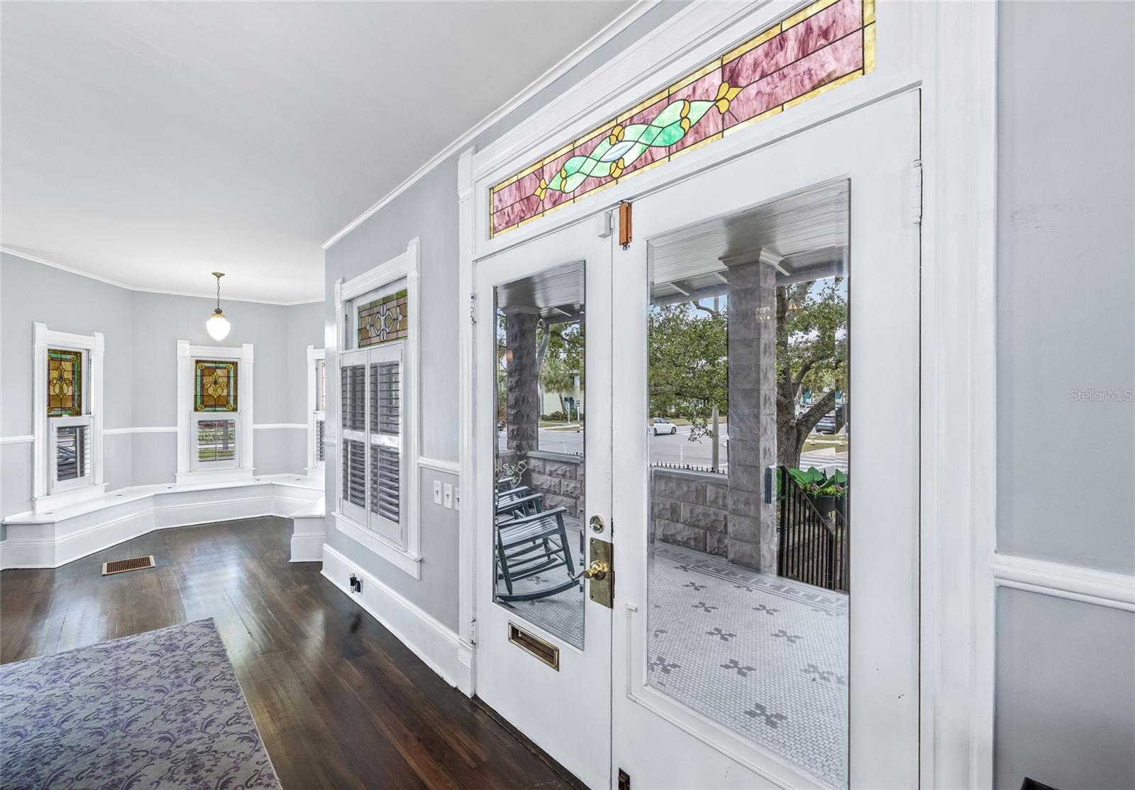 Step inside to what used to be a formal living and dining room.