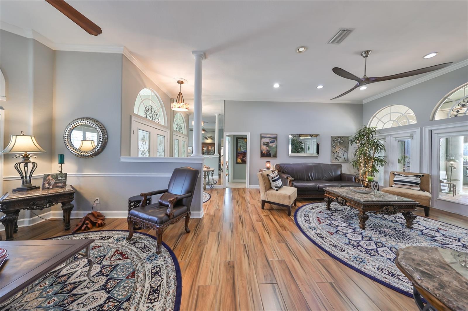 Formal Living  & Dining Room Plank Tile Flooring