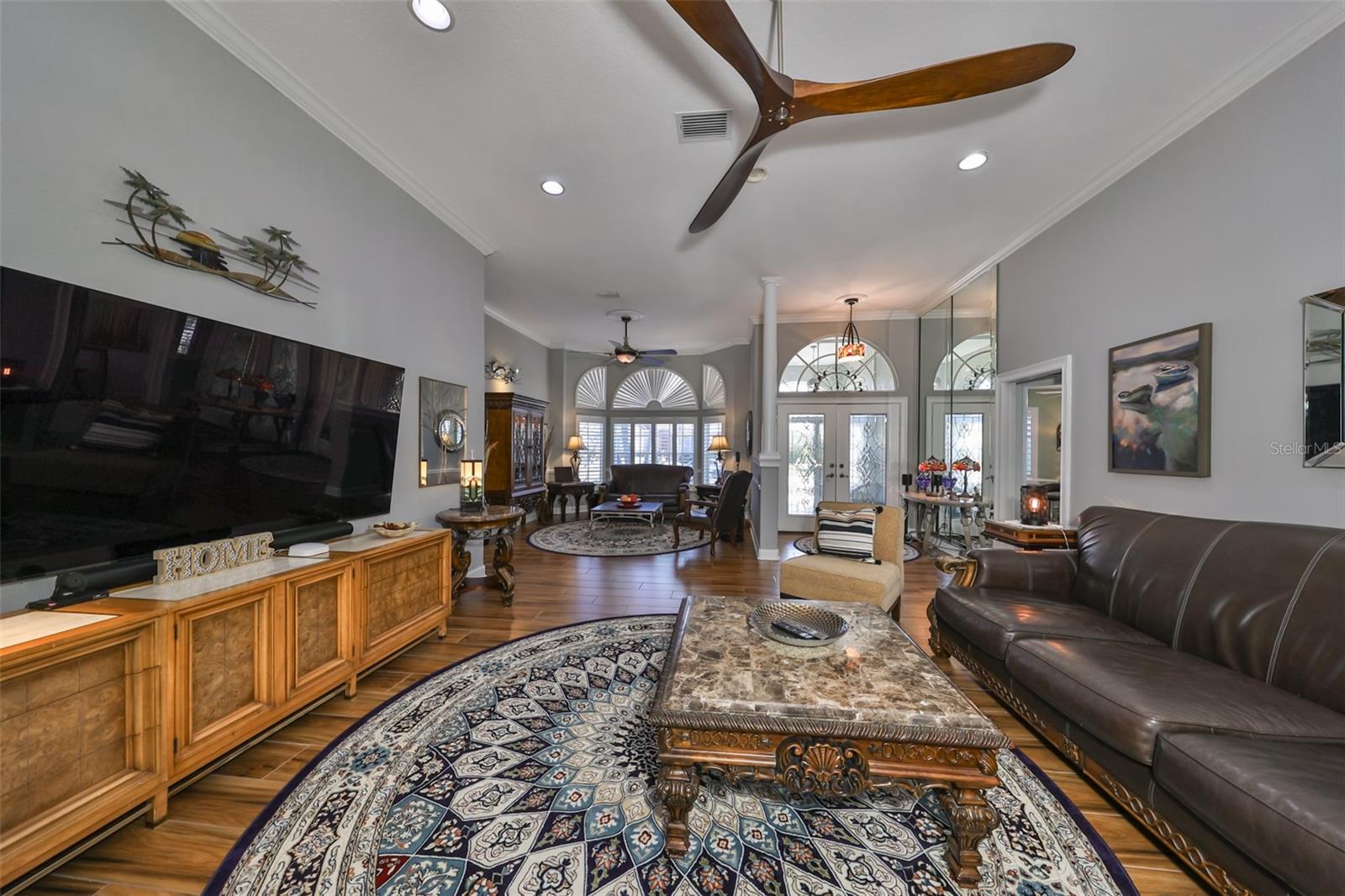 Formal Living Room Plank Tile Flooring