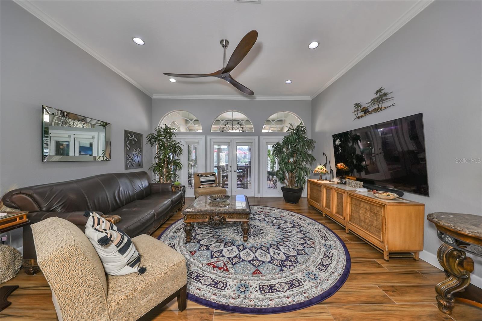 Formal Living Room Plank Tile Flooring