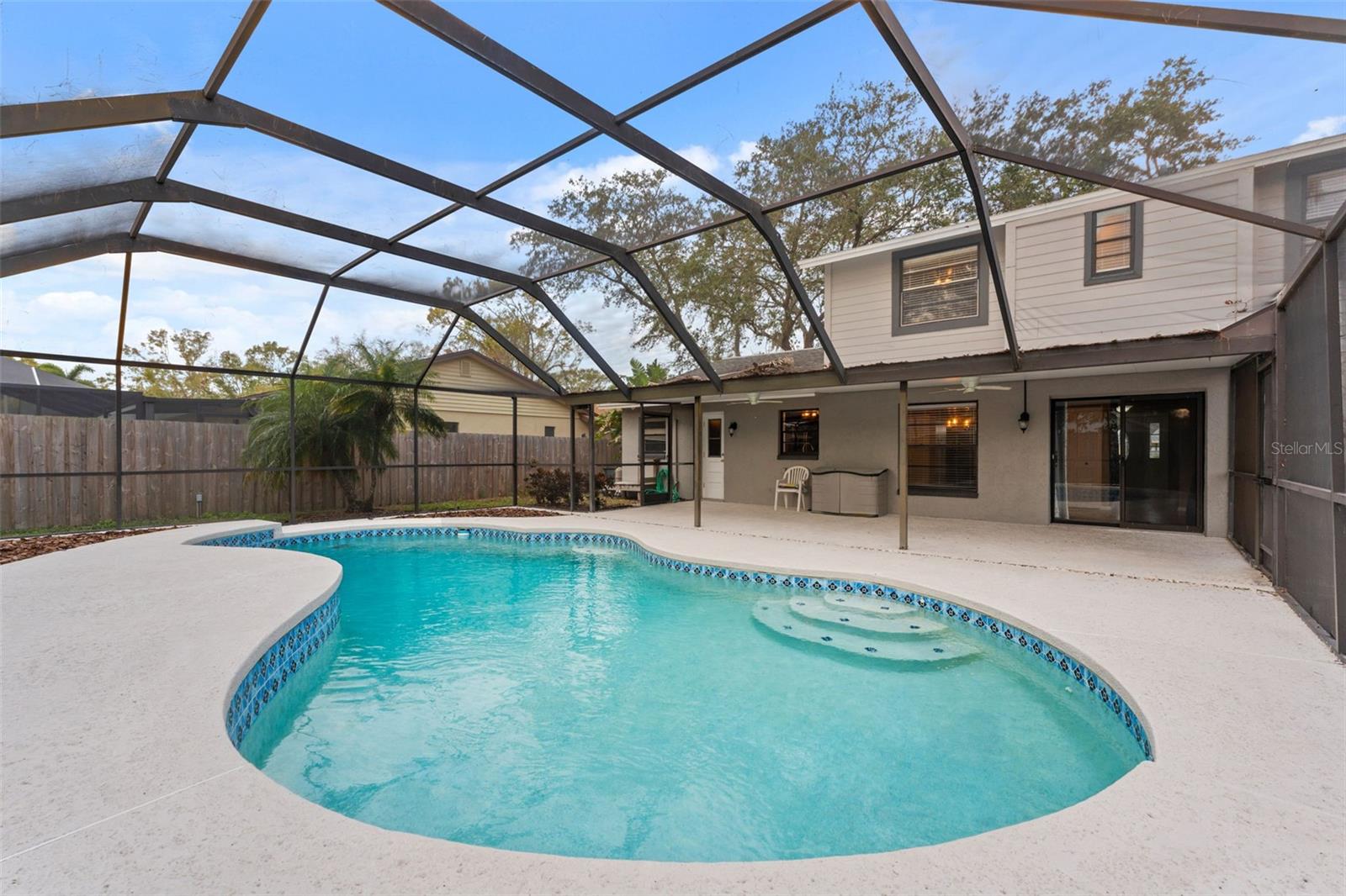 Pool with large deck