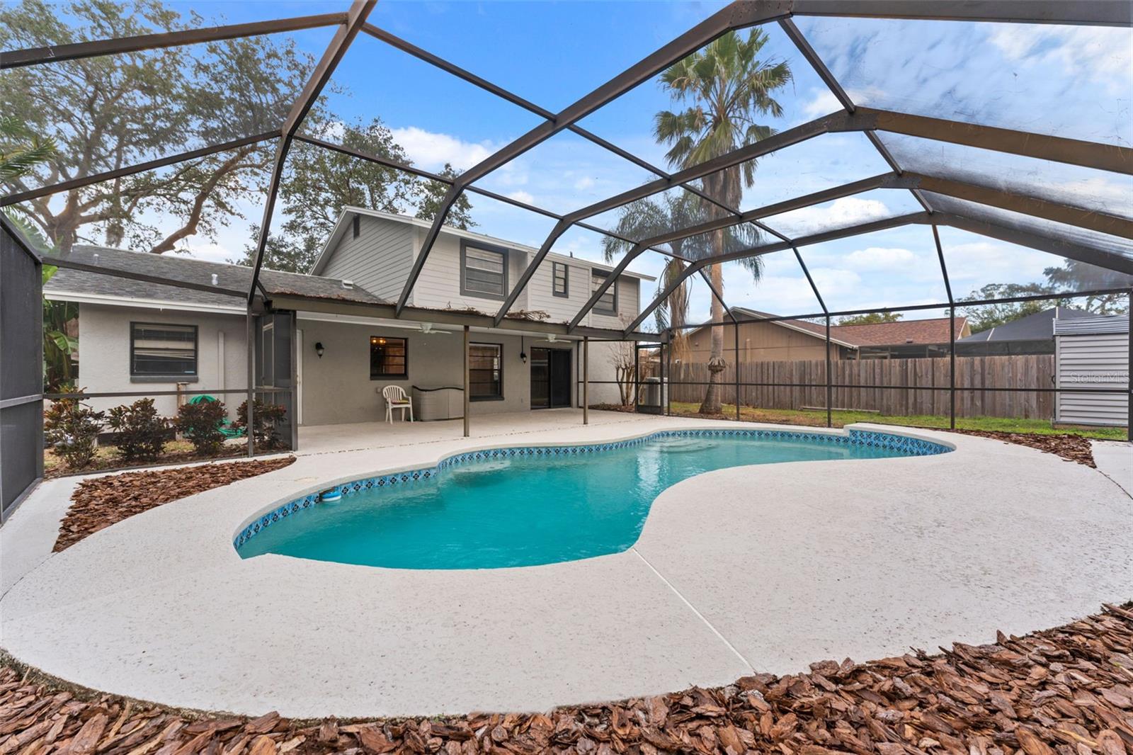 Pool with large deck