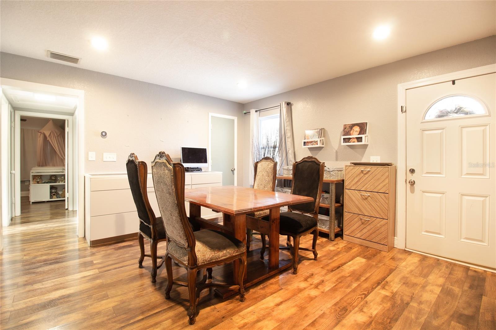 Dining room just off the kitchen.