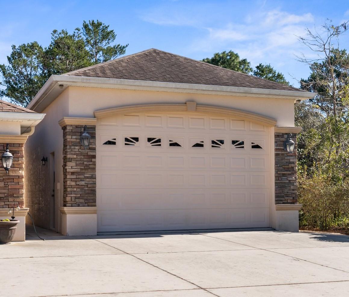 Detached RV Garage (20 x 33) with 10' high garage door; 20' wide. Pre-wired to easily add AC unit.