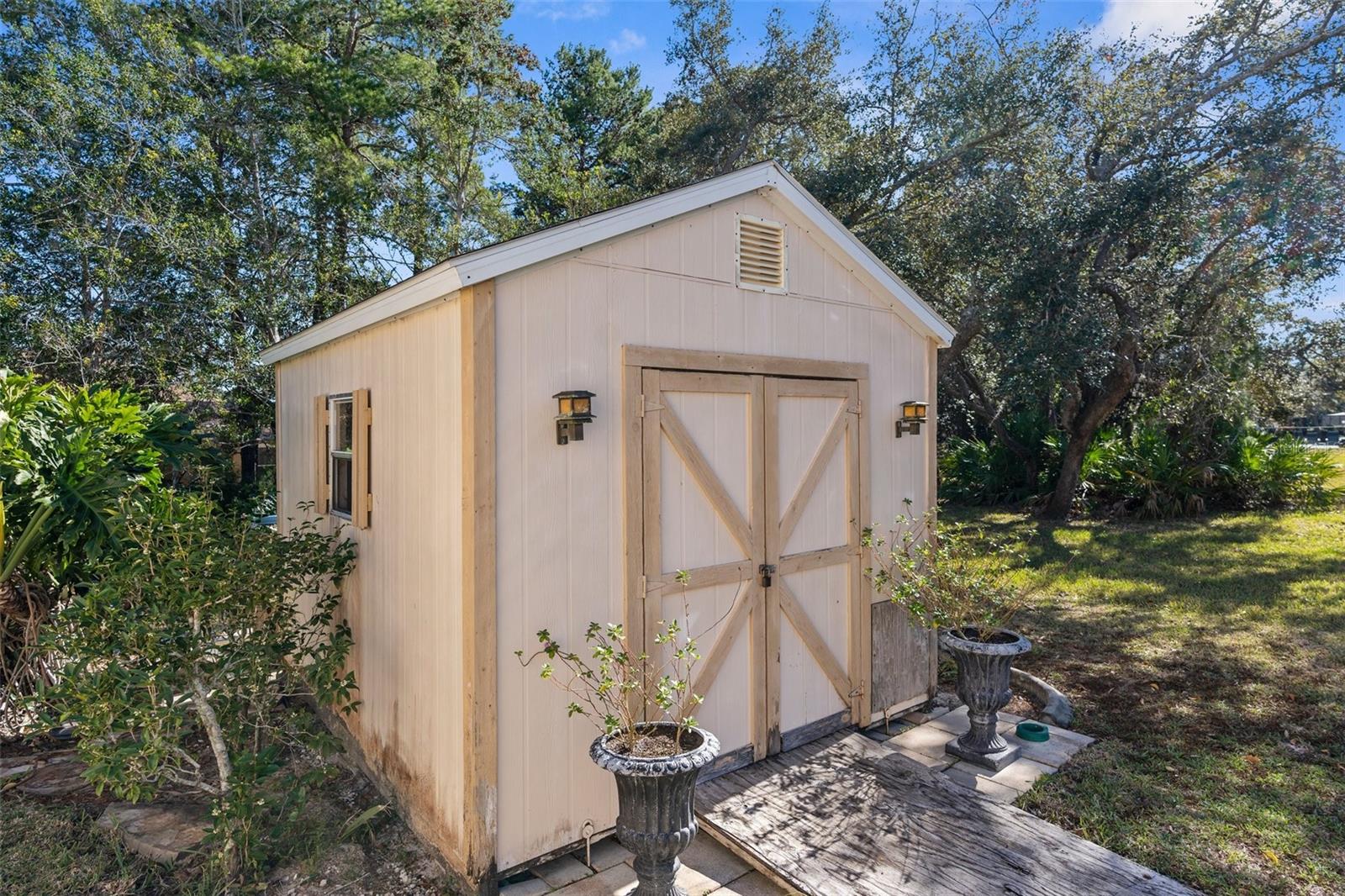 Shed on the property.