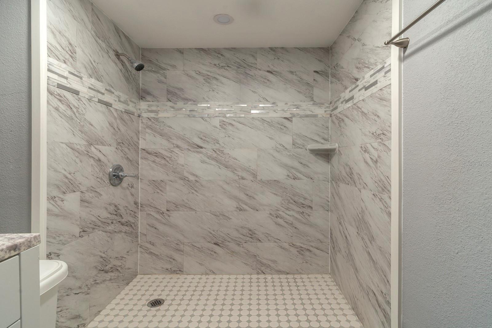 New large walk in shower