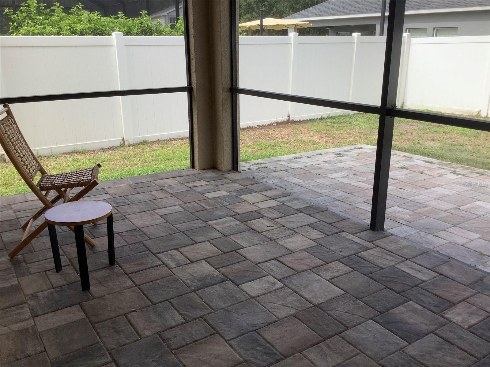pavered screened lanai