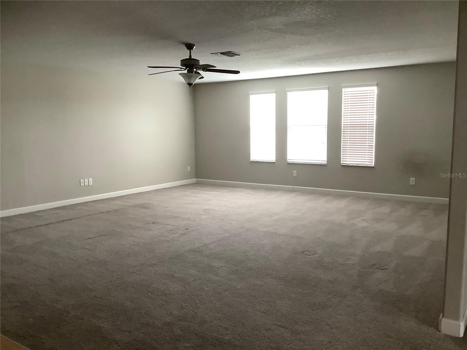 Over-sized loft at top of the stairs