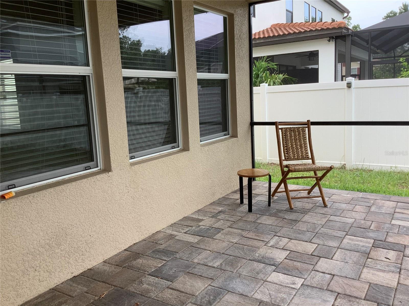 Screened in lanai