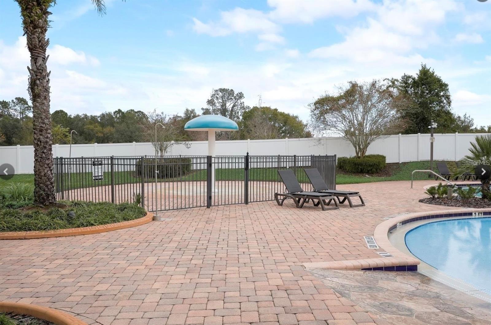 Splash pad and play area
