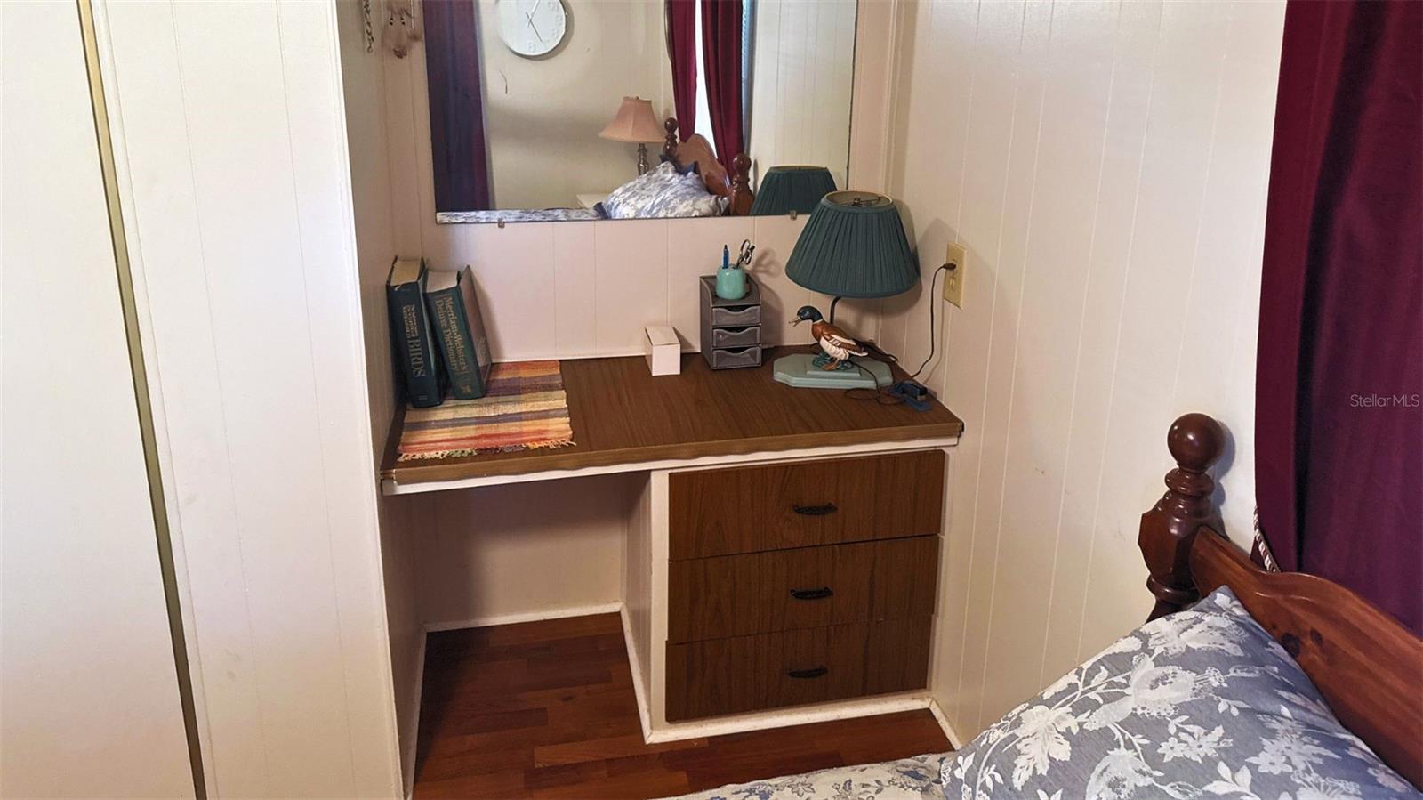 Desk area in primary bedroom