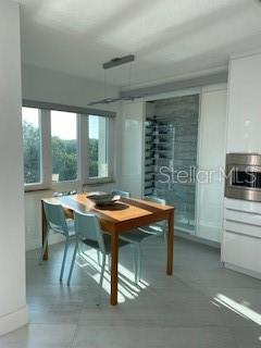 Dining room with "Custom" Wine Wall Cabinet