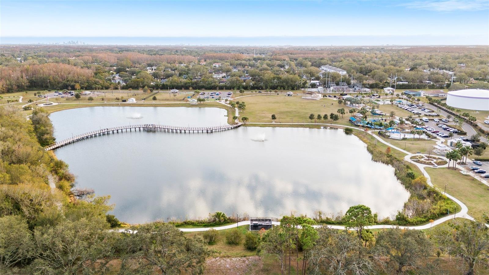 Covered picnic areas playground plus dog park