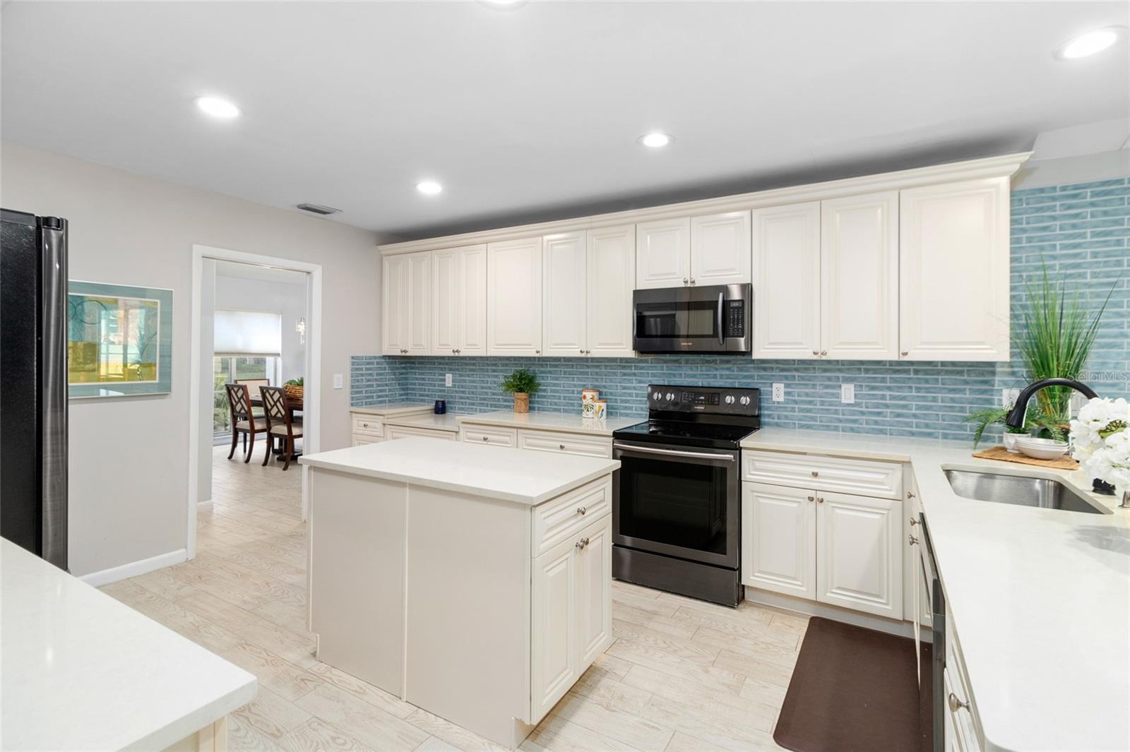 Kitchen with Quartz counter tops