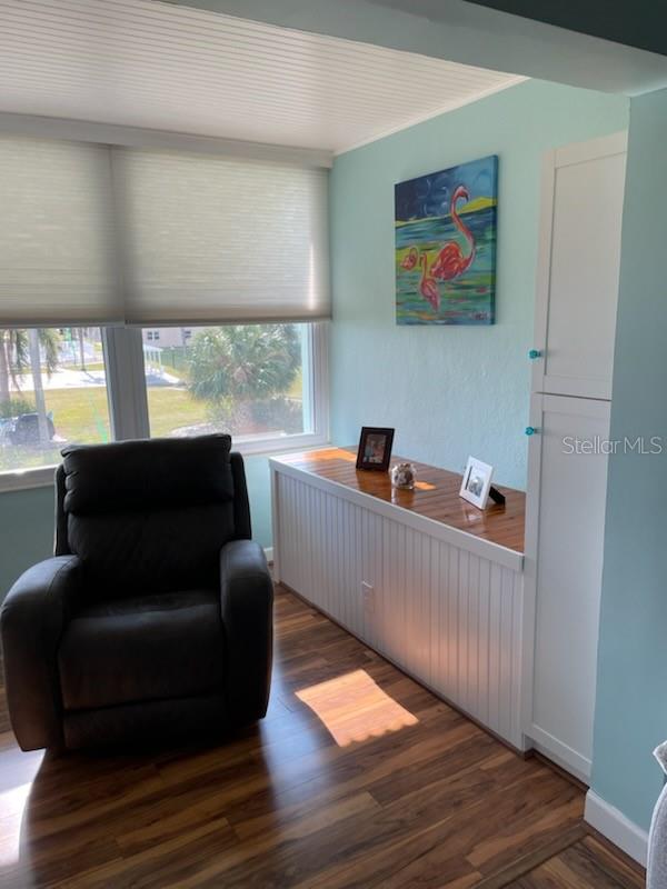 built in storage in Florida room