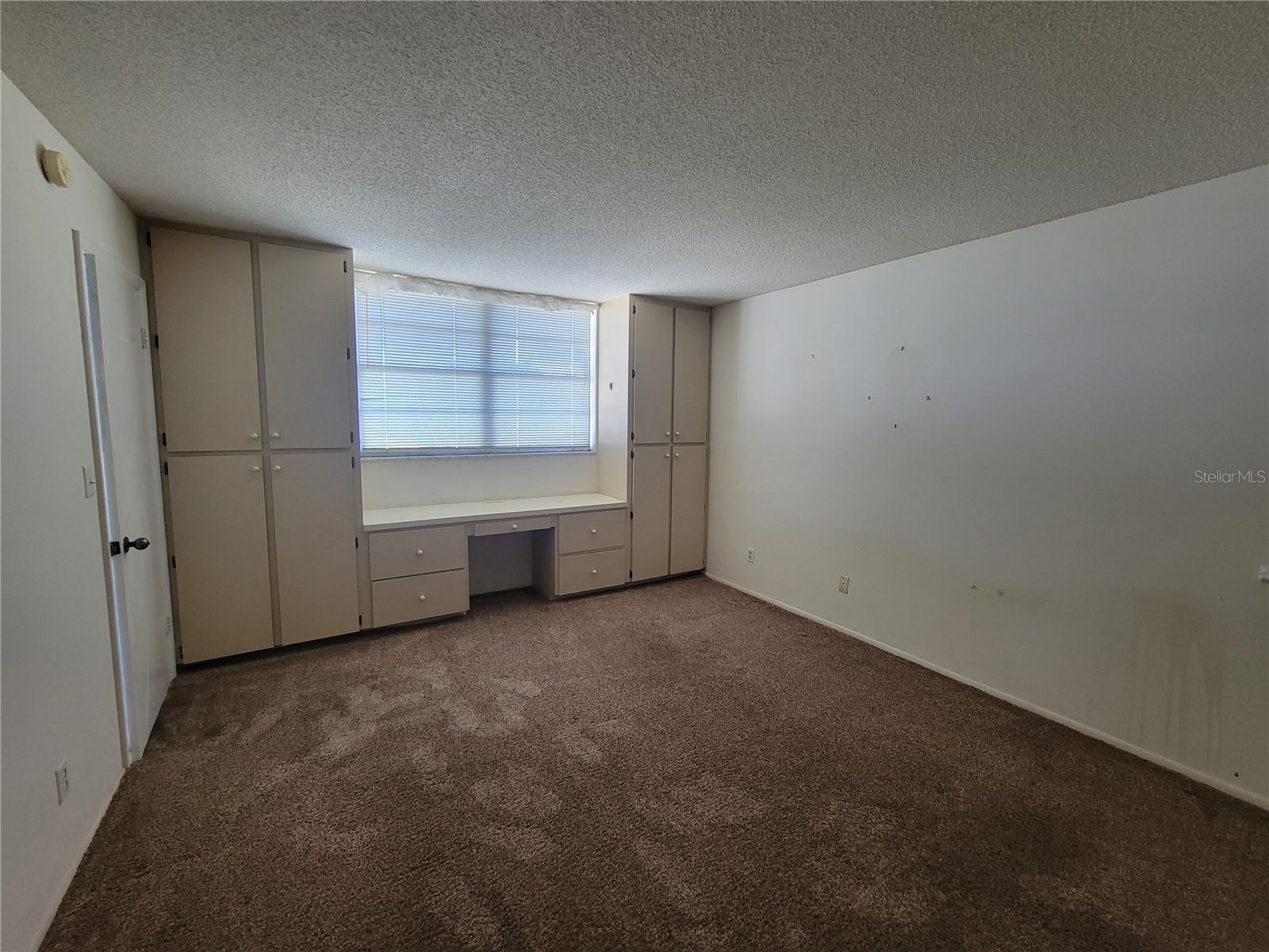 Built-in storage in main bedroom