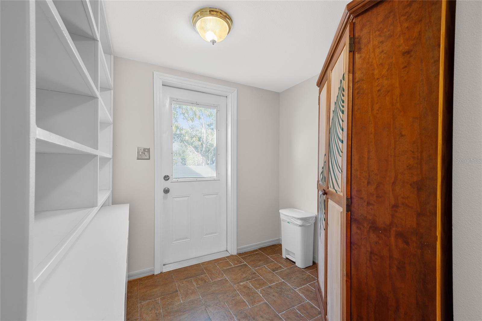 Closer view of the additional storage in the Laundry Room