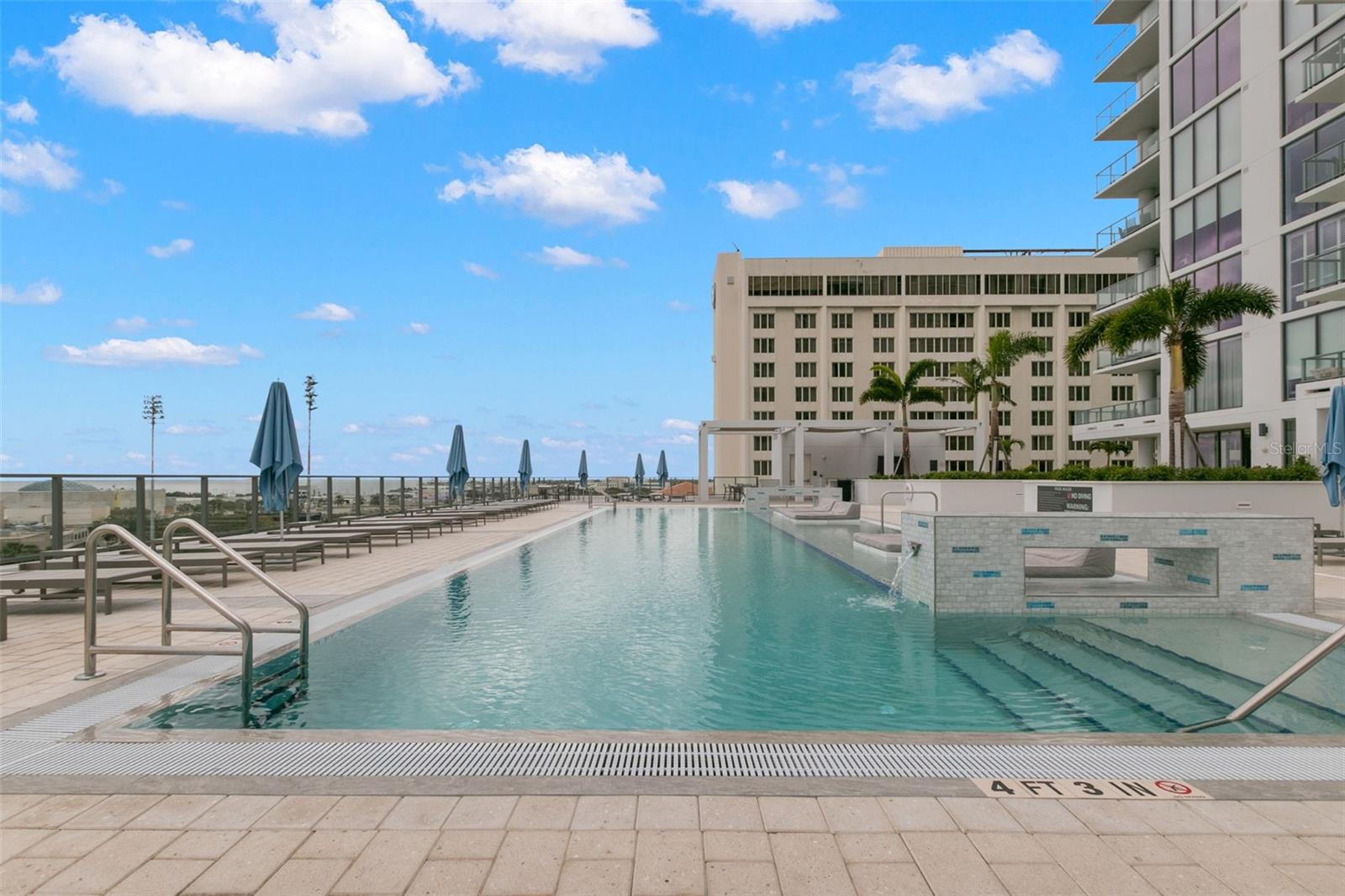 Swimming pool on 7th floor with breathtaking views