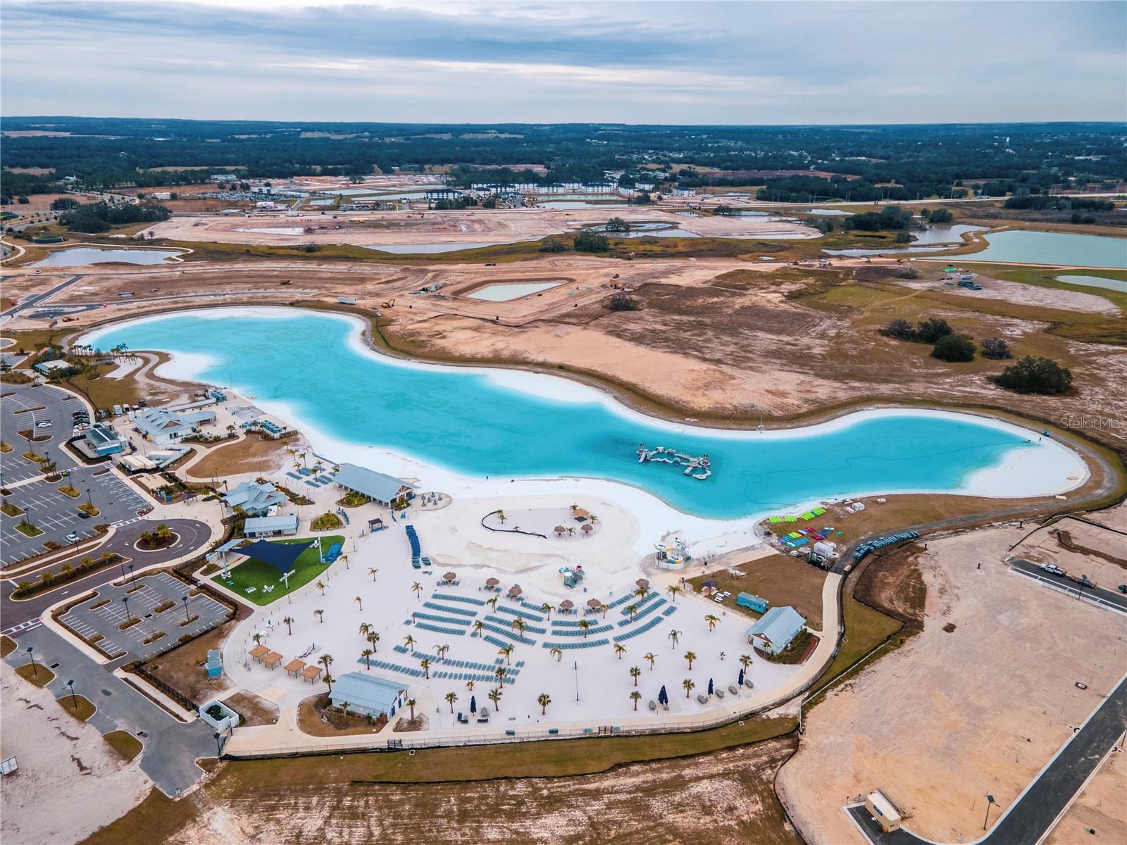 Aerial Views of lagoon
