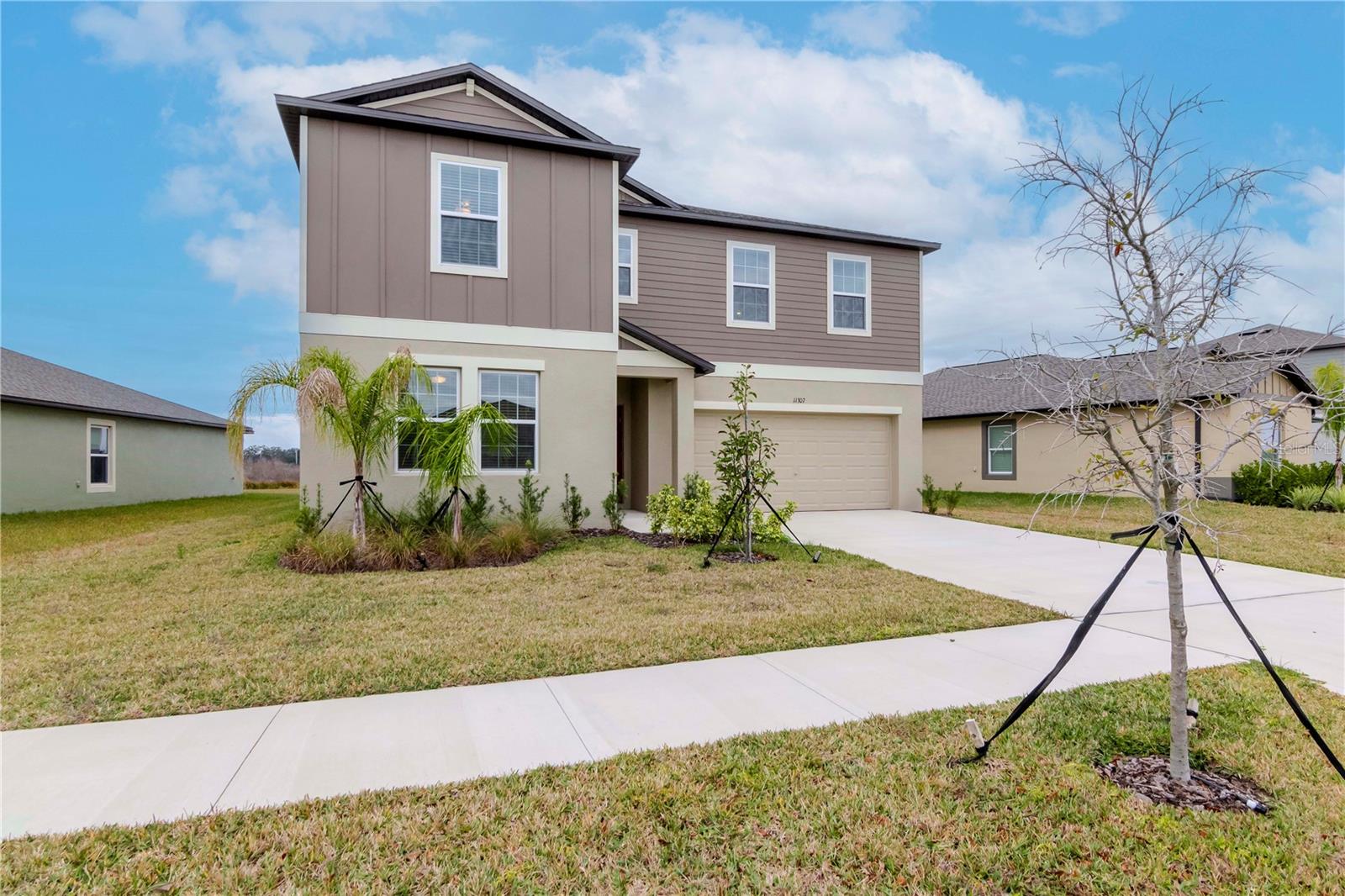 Beautifully landscaped front yard