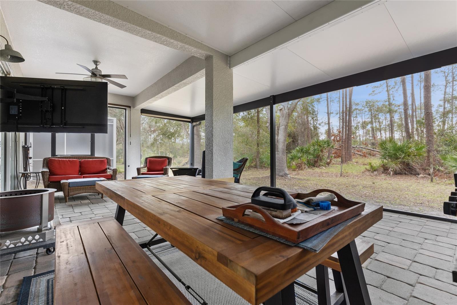 LARGE SCREENED LANAI ON CONSERVATION