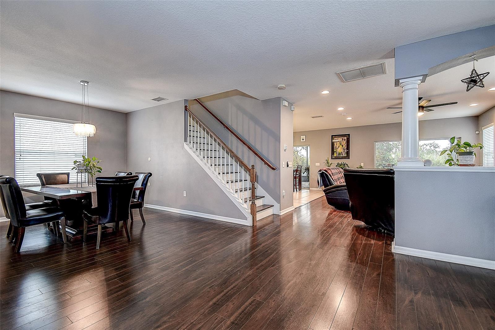 Entry way to Family Room and kitchen