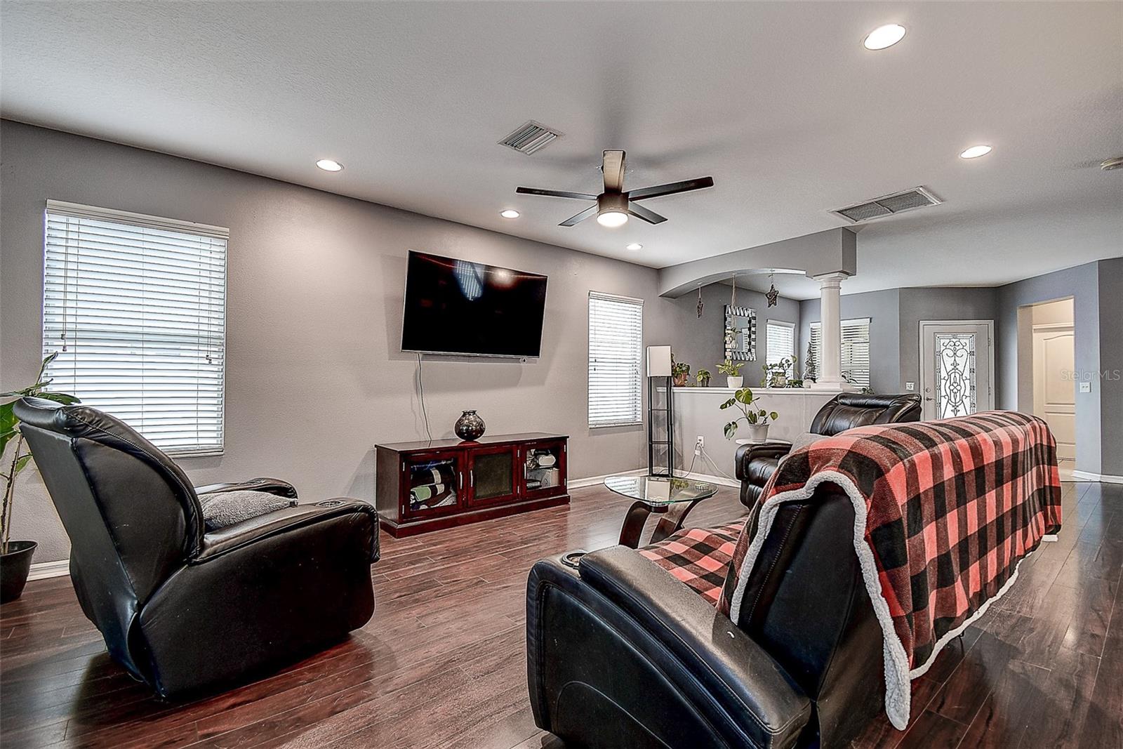 View of Family Room looking to front of house