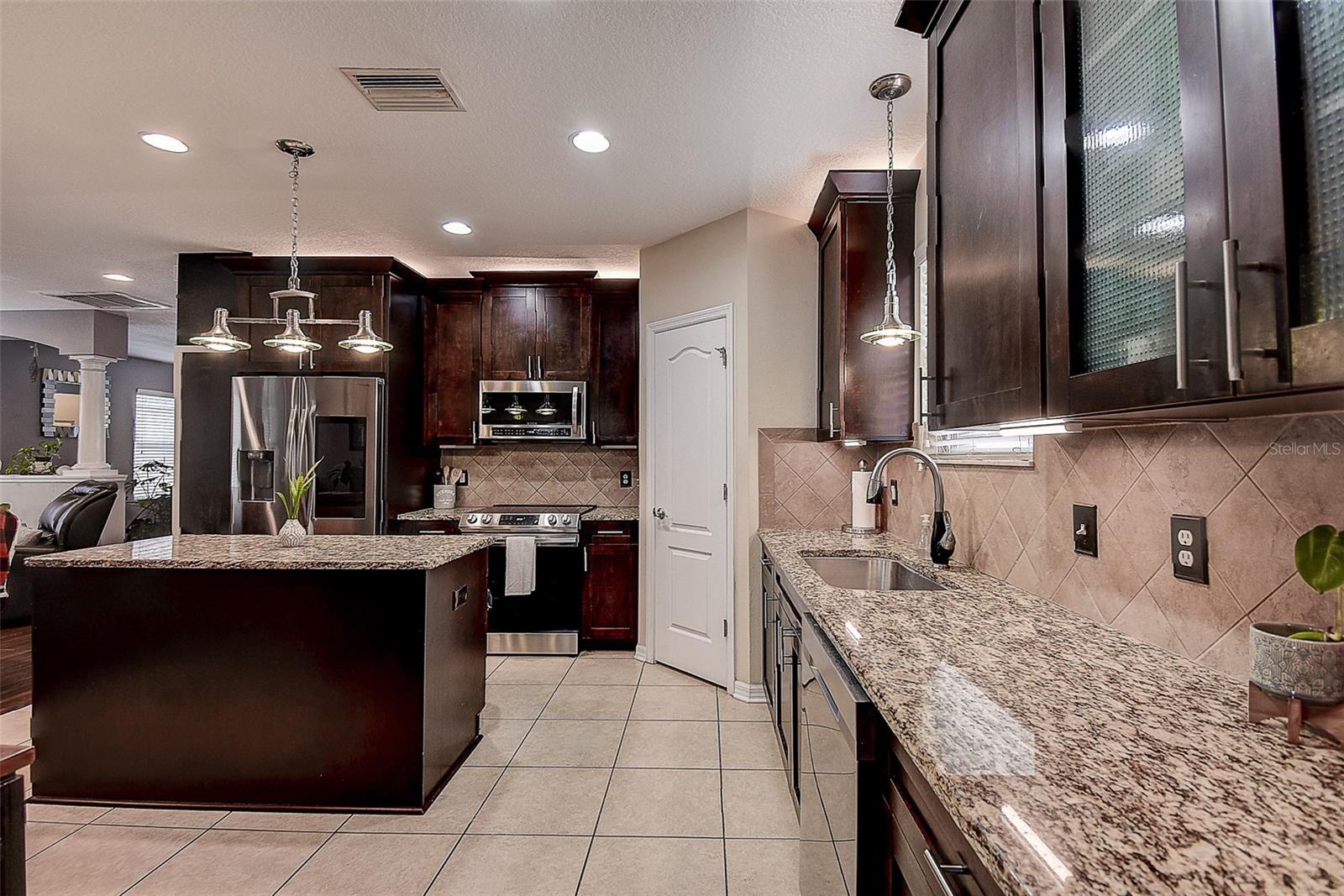 Plenty of counter space in this kitchen.