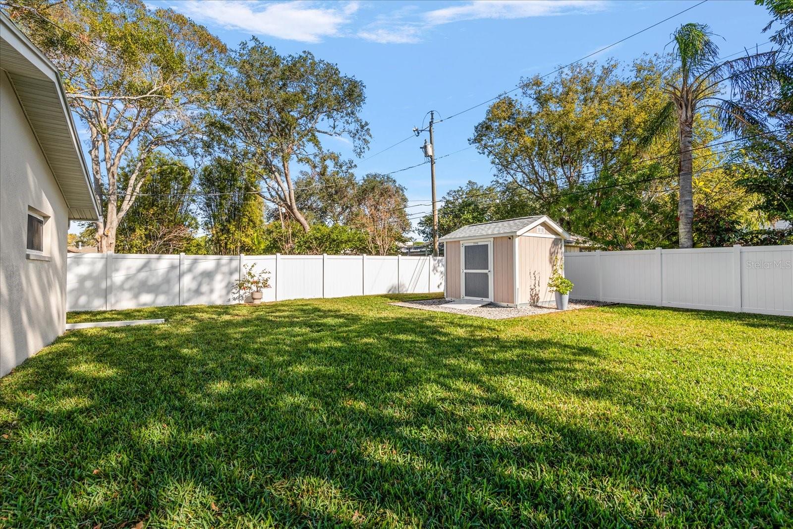 "Tuff Shed" in the backyard--hurricane rated and reinforced May 2021