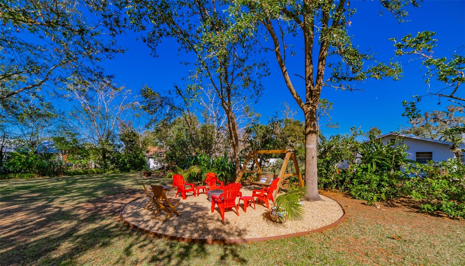 Conversation area with firepit