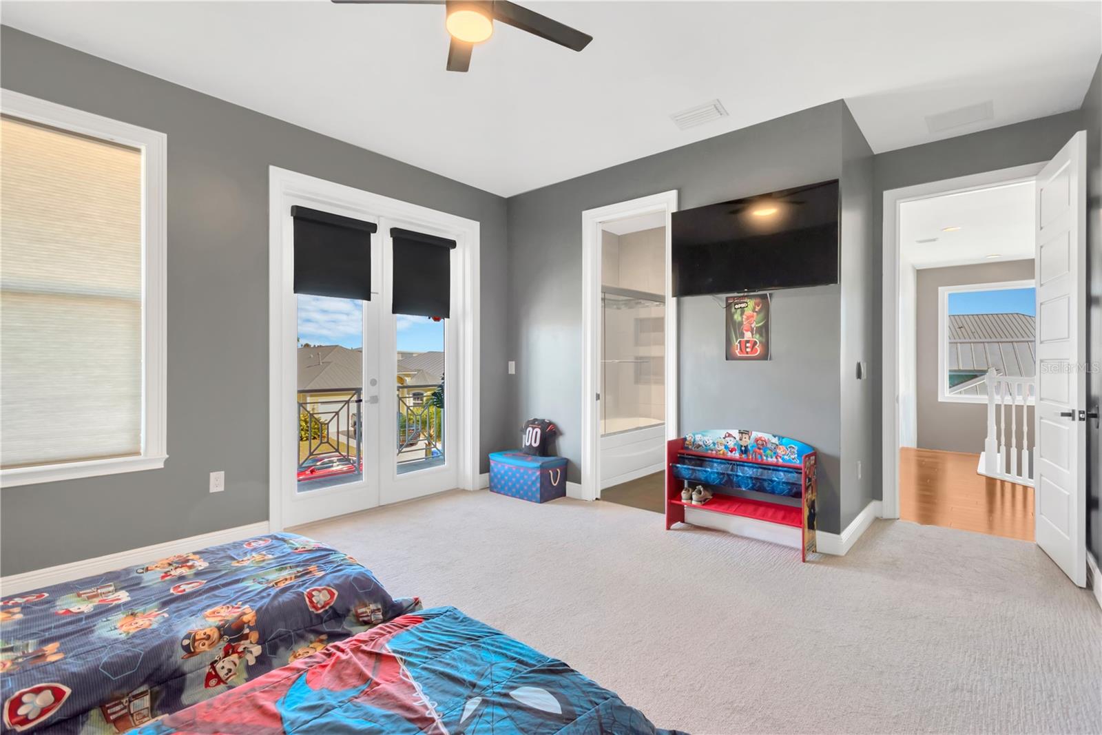 2nd Level Bedroom #3, Which Also Features An En-Suite Bathroom, Walk-In Closet, And Full Light French Doors To An Attached Balcony!!