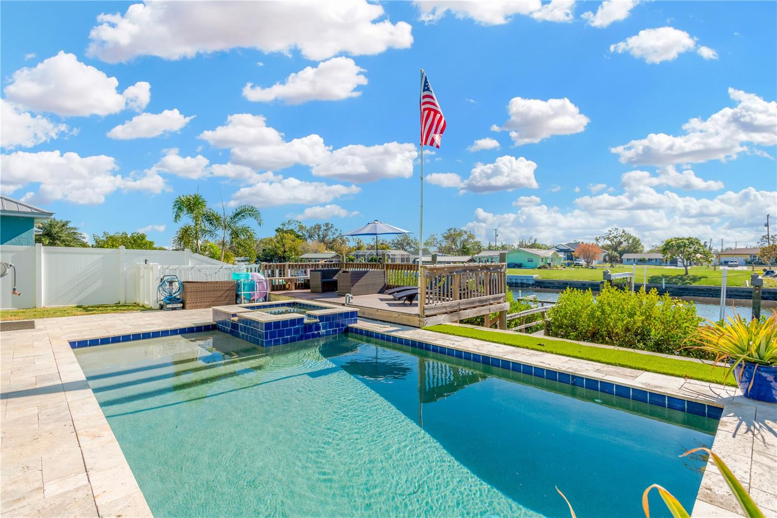 Heated Salt Water Pool With Spill Over Spa!