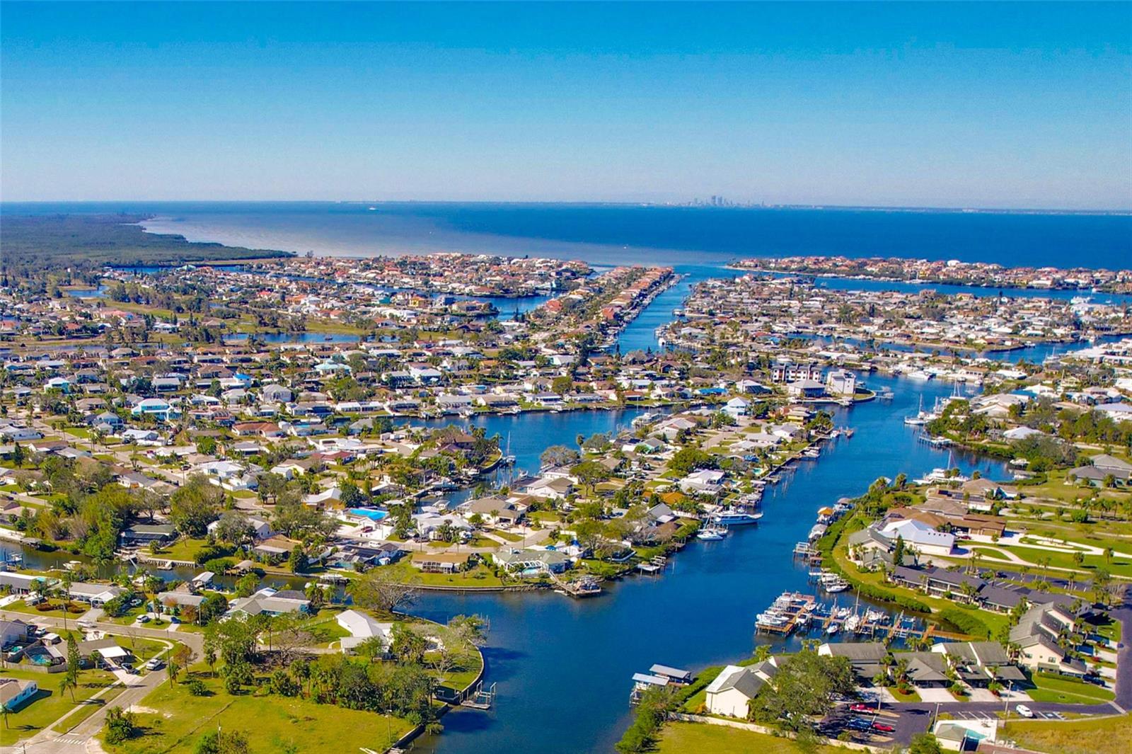 Flamingo Canal Viewing West! Easy Out To The Bay!! Notice St. Petersburg In The Background?!!