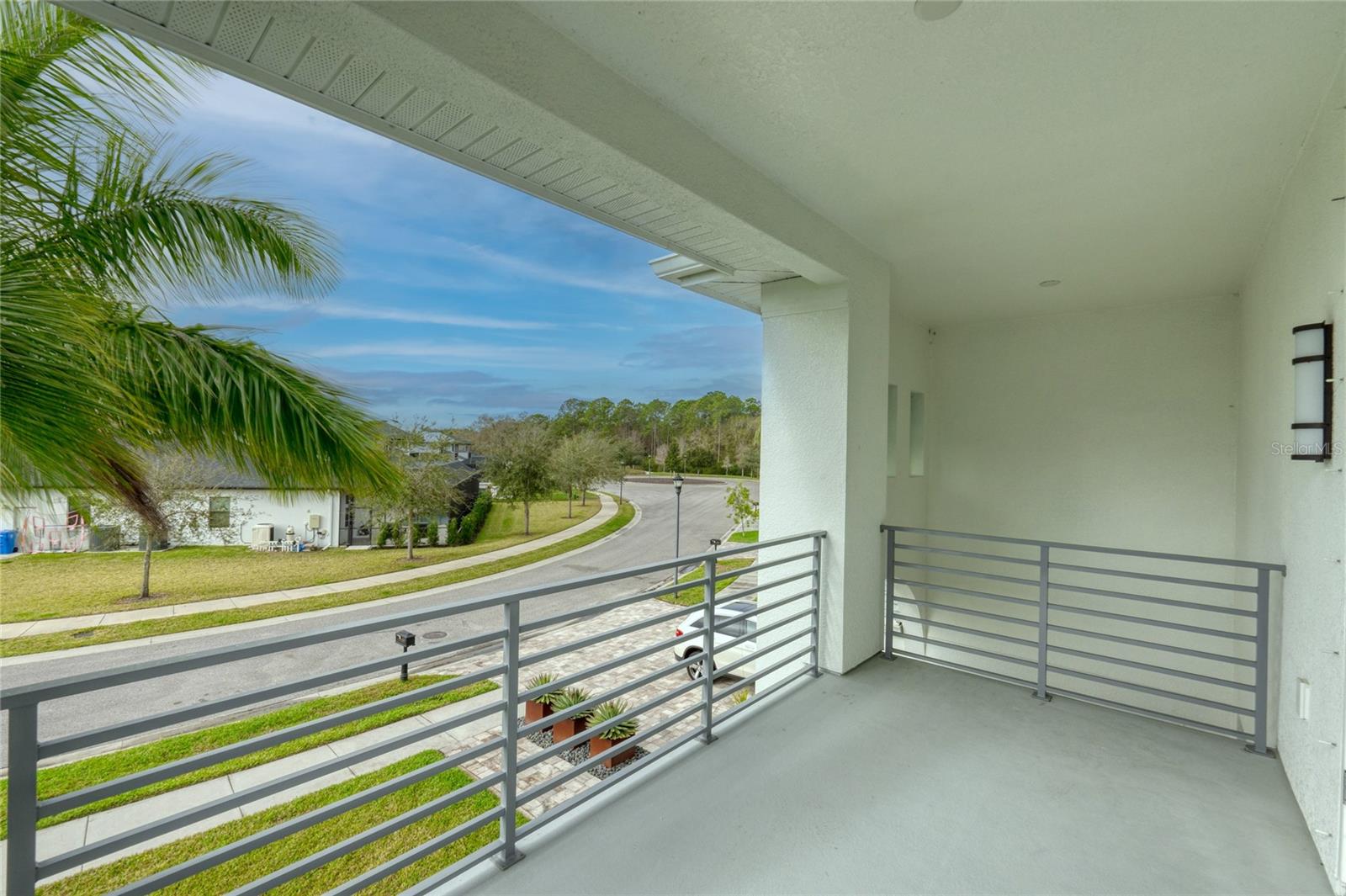 Balcony view of front of house