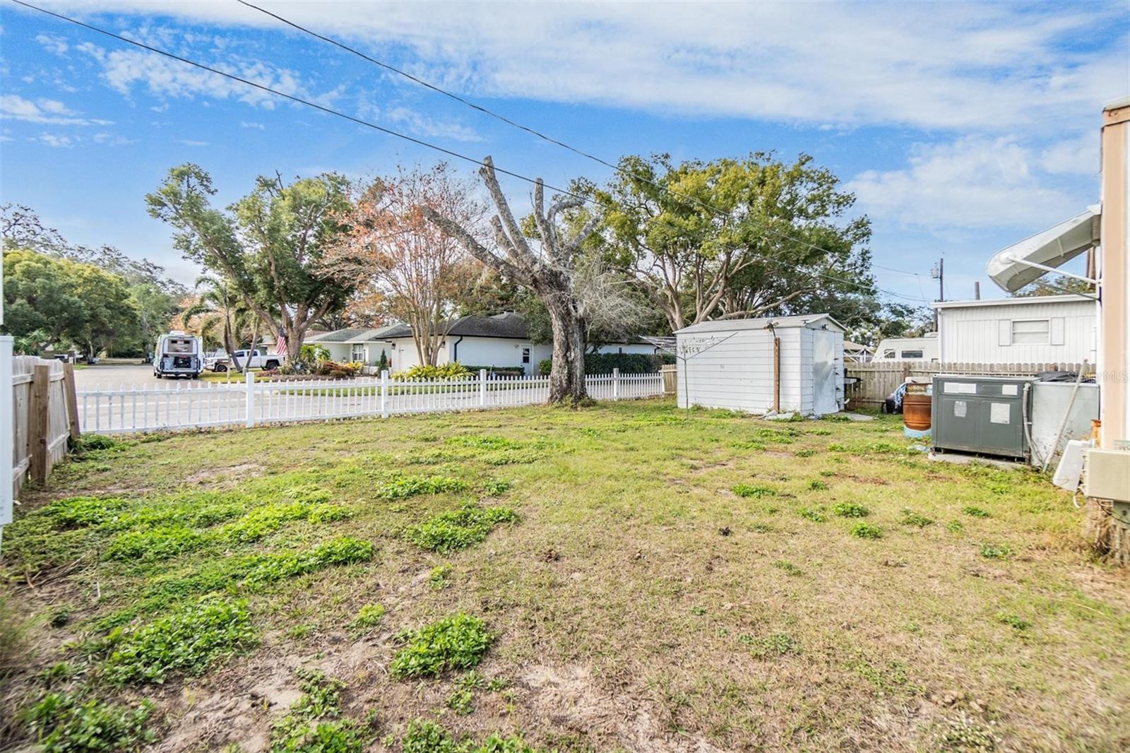 large fenced in back yard.