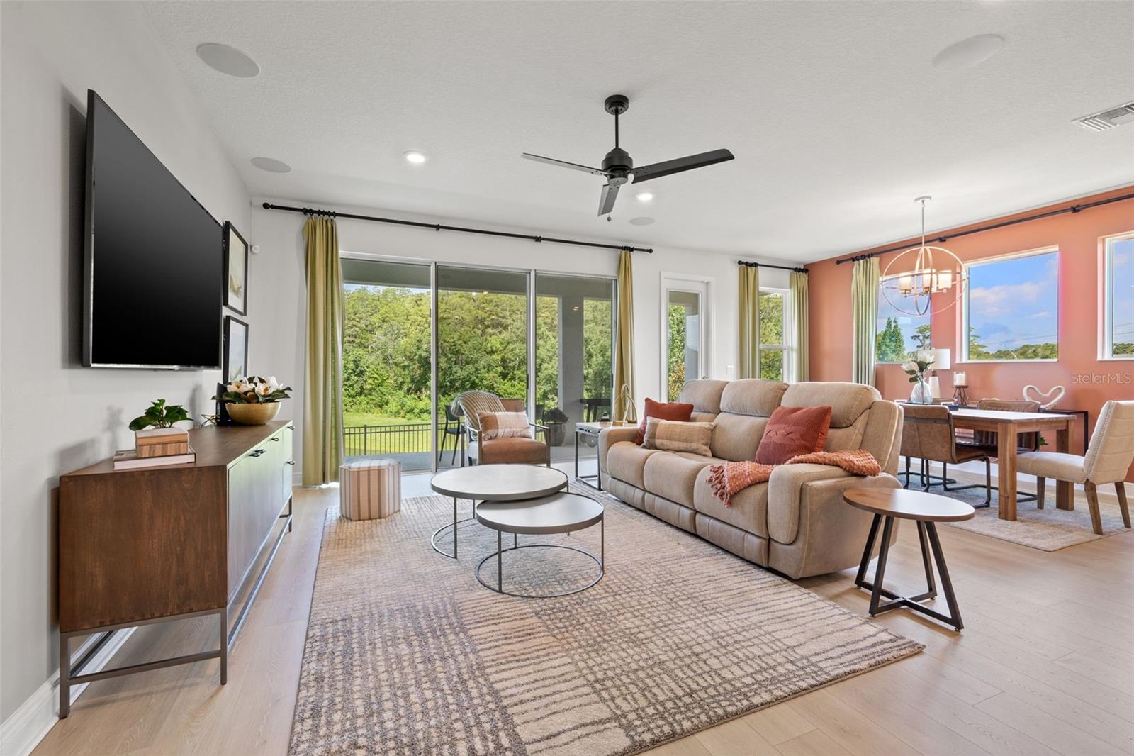 Living Room and Dining Combined Space