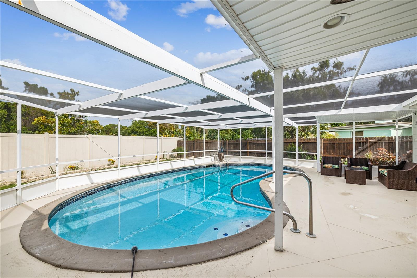 Screened Pool Cage for easy bug free maintenance