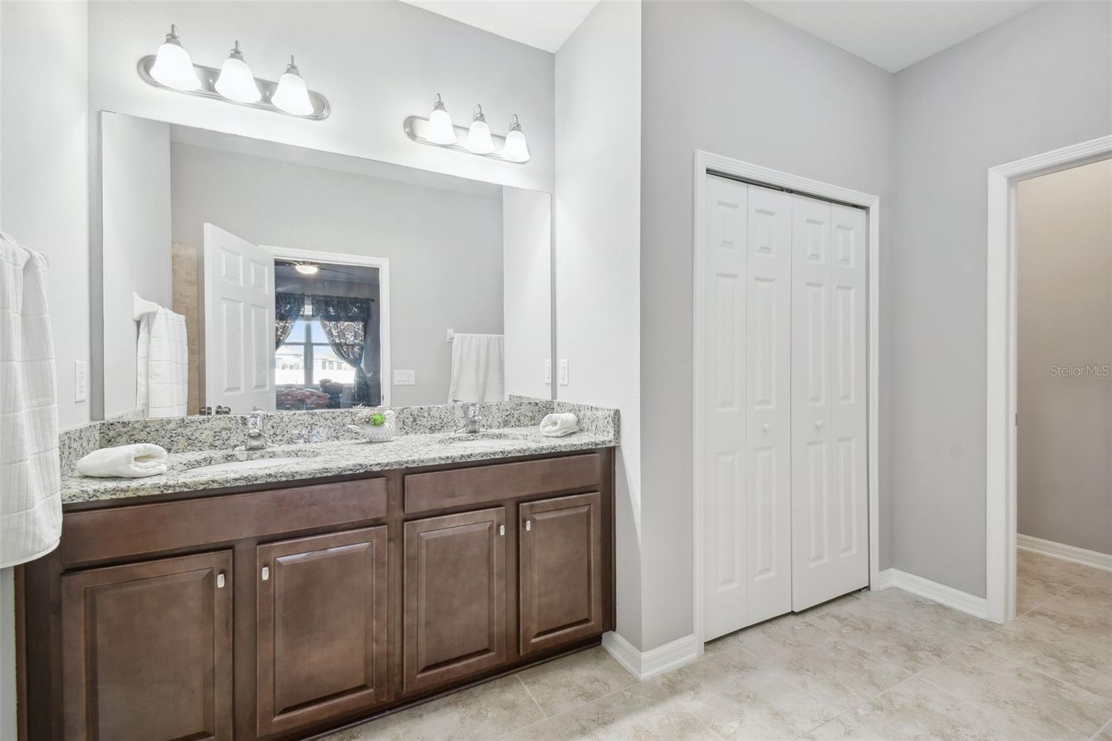 Master Bath with dual sinks