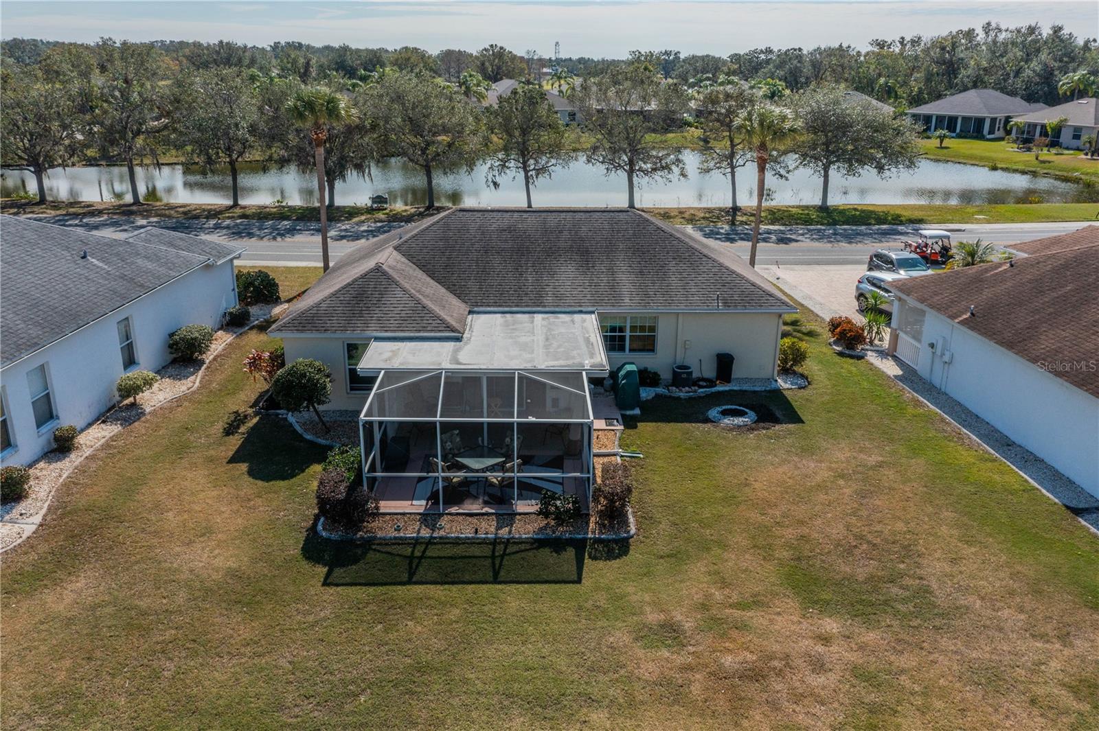 Rear view showing Golden Pond across the street