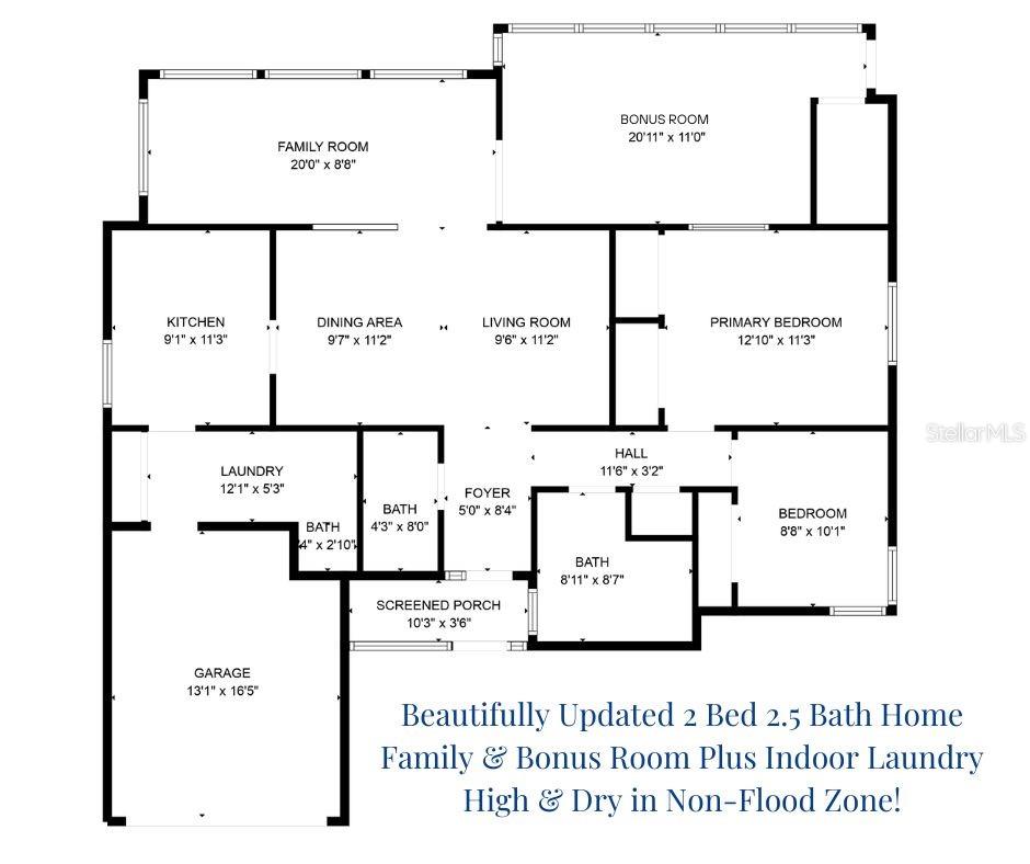 Floor plan review. Bath in laundry room is garage convenience shower~