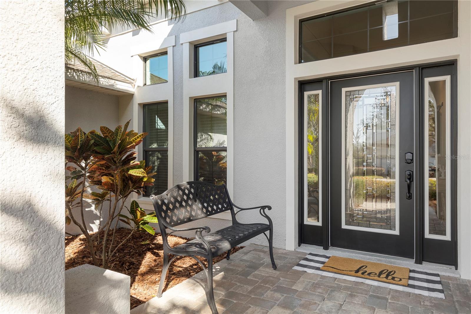 Gorgeous Covered Porch and newly painted front door