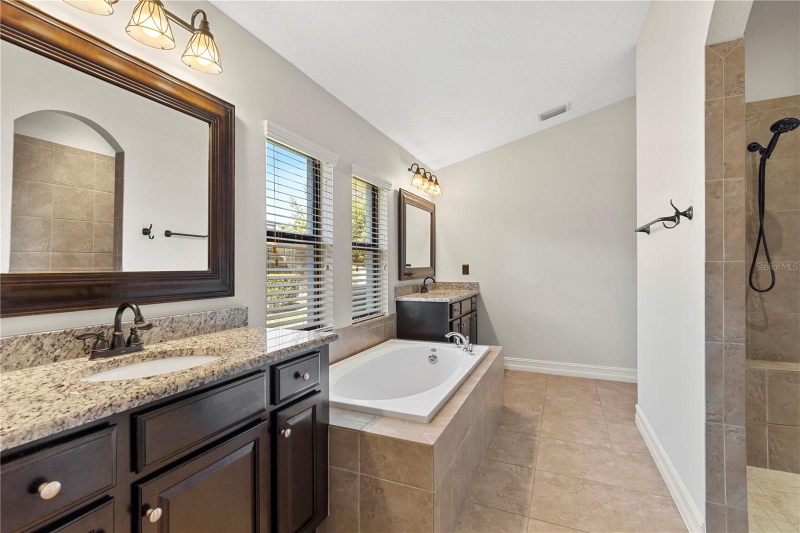 Dual Vanities and Garden Tub with separate shower