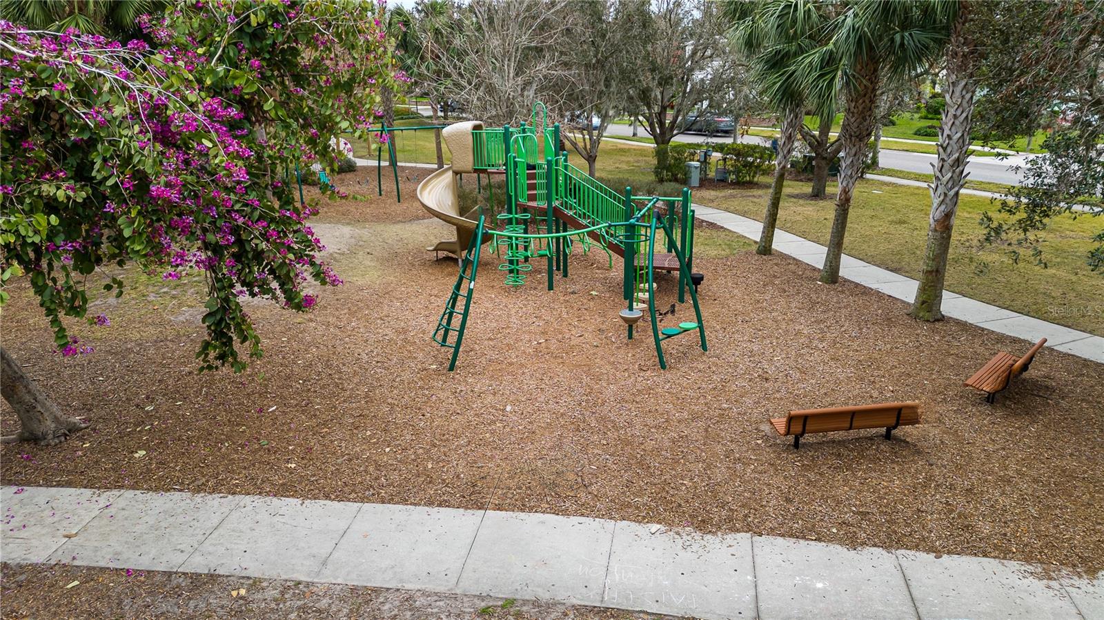 1 of 2 Starling Playgrounds is also the bus stop area!